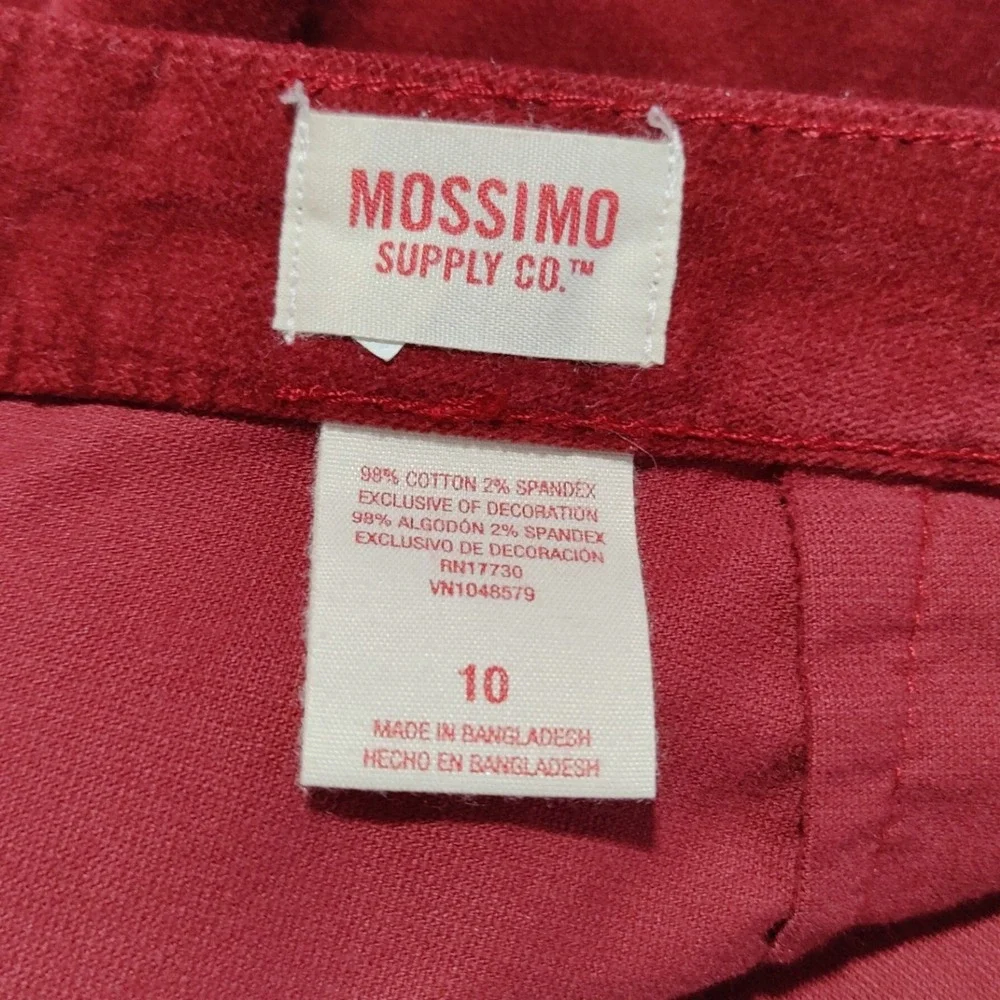 Mossimo Red Velvet Studded Mini Skirt Y2K Western Indie Sleaze Size 10